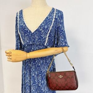 Coach CN385 Nolita 19 In Signature Canvas IN Oxblood Multi